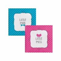 32x Stuks Babyshower Gender Reveal Feest Servetten 25 X 25 Cm - Feestservetten