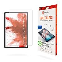 Displex Tablet Glass (9H) voor Samsung Galaxy Tab S7+/S7 FE/S8+/S9+/S9 FE+, eco-montageframe L-vorm, onbreekbaar, ultradun, onzichtbaar