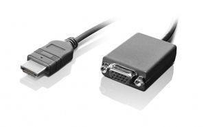 Lenovo 0B47069 HDMI / VGA Adapter [1x HDMI-stekker - 1x VGA-bus] Zwart