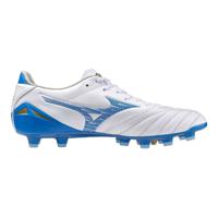 Mizuno Morelia Neo IV Pro Gras Voetbalschoenen (FG) Wit Blauw