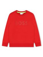 BOSS Kidswear sweat en coton à logo imprimé - Rouge