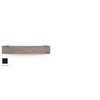 Looox Wooden Shelf BoX 60 cm, massief eiken old grey, bodemplaat mat zwart - thumbnail