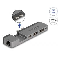 DeLOCK Docking Station for MacBook Pro / MacBook Air Thunderbolt 4 dockingstation 5K, 100 W PD, 10 Gbps Hub, LAN, Audio