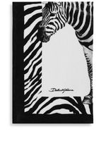 Dolce & Gabbana serviette de plage Zebra en coton - Noir