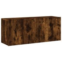 vidaXL Tv-meubel wandgemonteerd 100x30x41 cm gerookt eikenkleurig, tv kast, wandkast, tv dressoir, opbergkast, tv kastje, tv wandmeubel, wandmeubel
