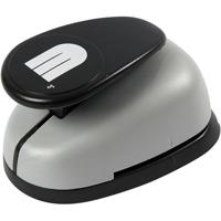 Creotime papierpons 46 x 67 mm gevlochten hart grijs/zwart