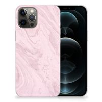 iPhone 12 Pro Max TPU Siliconen Hoesje Marble Pink - Origineel Cadeau Vriendin