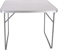 Opvouwbare Campingtafel - Vouwtafel - 80x60x68cm - Wit - Opvouwbaar - Balkon