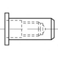 TOOLCRAFT TO-5455278 Popmoer M8 250 stuk(s)