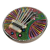 Karimba of Duimpiano van Kokosnoot Multicolor Rondjes - thumbnail