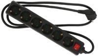 as - Schwabe 11512 6-Weg Stopcontactstrips met Schakelaar, IP20, 230 V/16 A, 1,4 meter Kabel Zwart