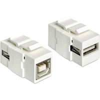 DeLOCK Keystone Module USB 2.0 A naar USB 2.0 B aansluiting keystone module voor Keystone houders met 19,2x14,9 mm - thumbnail