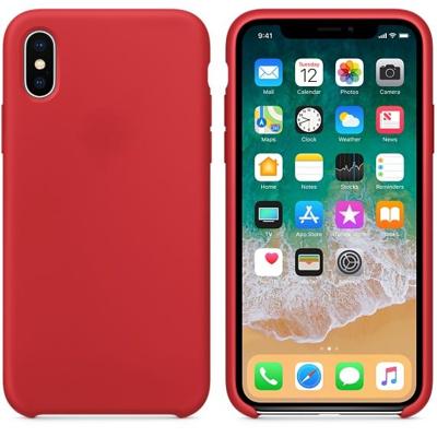 Hoogwaardige iPhone X / XS Silicone Case Cover Hoes Rood