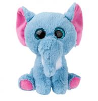 Kamparo pluchen knuffel Olifant 22 cm blauw