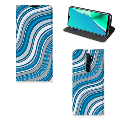 OPPO A5 (2020) | A9 (2020) Hoesje met Magneet Waves Blue OPPO A5 (2020) | A9 (2020) Hoesje met Magneet Waves Blue
