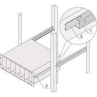 Schroff 24562455 19 inch Rails voor patchkast - thumbnail