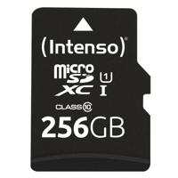 Intenso Premium microSDXC-kaart 256 GB Class 10, UHS-I Incl. SD-adapter