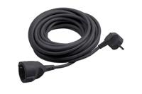 Meister Verlengstuk voor geaarde aarde - 25 m kabel - zwart - kunststof kabel - IP20 binnengebruik/koppeling met aanraakbeveiliging/Schuko verlenging / 7433220