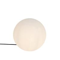 QAZQA - Moderne buitenlamp wit 35 cm IP44 - Nura | Buitenverlichting - Kunststof Bol - E27 Geschikt voor LED - Max. 1 x 23 Watt