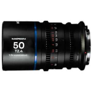 Laowa 50mm T2.4 1.5X S35 Nanomorph Cine Blue Sony E-mount objectief