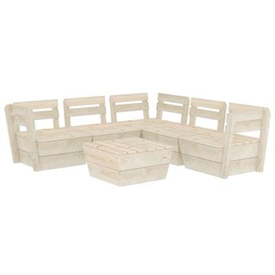 vidaXL 6-delige Loungeset pallet geïmpregneerd vurenhout vidaXL 6-delige Loungeset pallet geïmpregneerd vurenhout