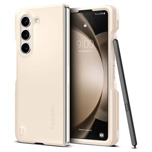 Samsung Galaxy Z Fold5 Spigen Thin Fit P Hybride Hoesje - Ivoor