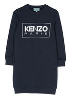 Kenzo Kids robe à logo imprimé - Bleu