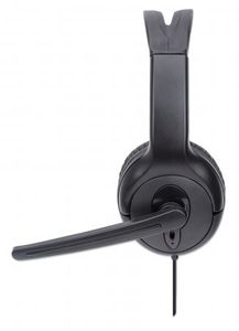 Manhattan 179874 hoofdtelefoon/headset Bedraad Hoofdband Kantoor/callcenter USB Type-A Zwart