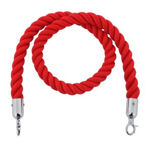 Basic Koord van henneptouw tbv afzetpaal - chroom/rood