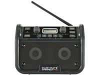 PerfectPro DAB+mate Bouwradio FM AUX, Bluetooth Accu laadfunctie, Spatwaterbestendig, Stofdicht, Stofvast, Herlaadbaar Zwart