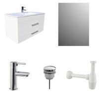 Saniclear compleet badmeubel met spiegel 100cm mat wit