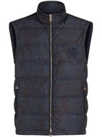 ETRO gilet matelassé à motif cachemire - Bleu - thumbnail