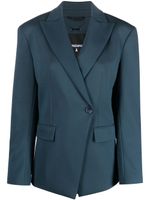 Patrizia Pepe blazer croisé à revers crantés - Bleu