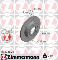 Remschijf ZIMMERMANN, Remschijftype: Massief, u.a. für Seat, Audi, Skoda, VW - thumbnail