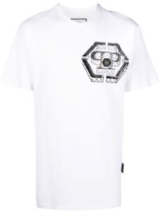 Philipp Plein t-shirt à logo Hexagon imprimé - Blanc