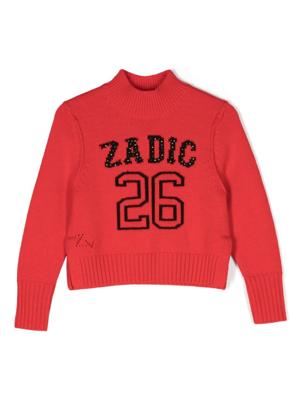 Zadig & Voltaire Kids Trui met logoprint - Rood