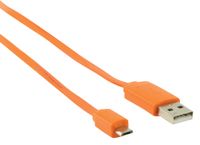 Valueline 1m, USB 2.0 A - Micro B USB-kabel USB A Micro-USB B Oranje - thumbnail