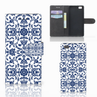 Huawei Ascend P8 Lite Hoesje Flower Blue