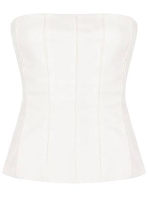 Gloria Coelho haut corset en serge - Blanc
