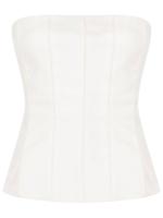 Gloria Coelho haut corset en serge - Blanc