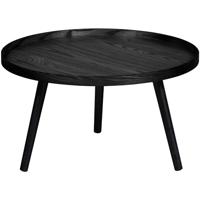 woood mesa bijzettafel l - hout - zwart - 34x60x60