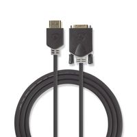 Nedis HDMI Kabel | HDMI | DVI-D 24+1-Pins Male | 2 m | 1 stuks - CCBW34800AT20 CCBW34800AT20