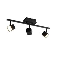 QAZQA Moderne plafondlamp zwart incl. LED 3-lichts - Nola