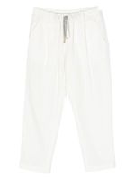 Eleventy Kids pantalon en coton à lien de resserrage - Blanc