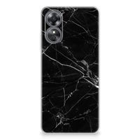 OPPO A17 TPU Siliconen Hoesje Marmer Zwart - Origineel Cadeau Vader - thumbnail