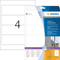 Rugetiket HERMA 101600 breed 59x192mm verwijderbaar wit