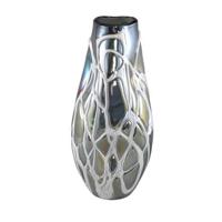 PTMD Conck Grey solid glass vase white organic L