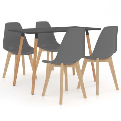 vidaXL 5-delige Eethoek grijs vidaXL 5-delige Eethoek grijs