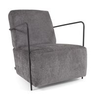 Kave Home Gamer fauteuil grijs chenille