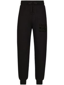 Dolce & Gabbana pantalon de jogging à ornements en cristal - Noir